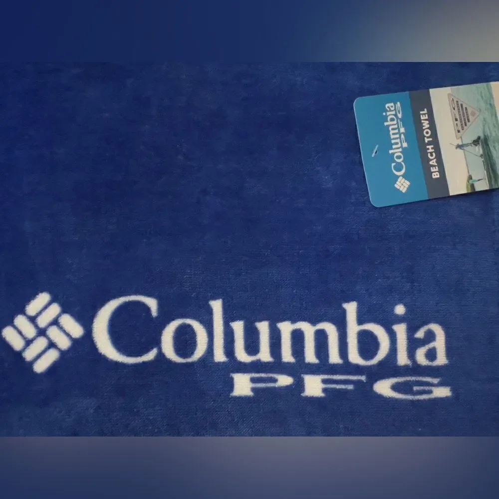 Columbia Performance Fishing Gear Triangle Logo Beach Towel- Blue